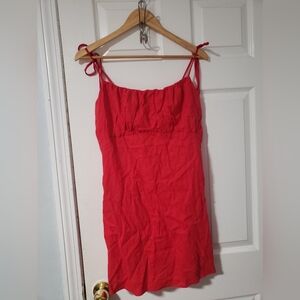 Vibrant Red Sleeveless Dress
